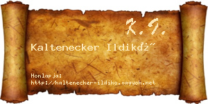 Kaltenecker Ildikó névjegykártya