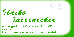 ildiko kaltenecker business card